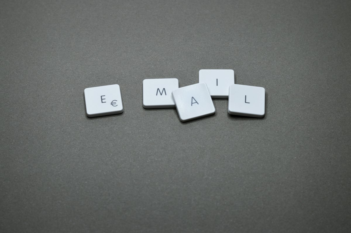 Email marketing on a laptop