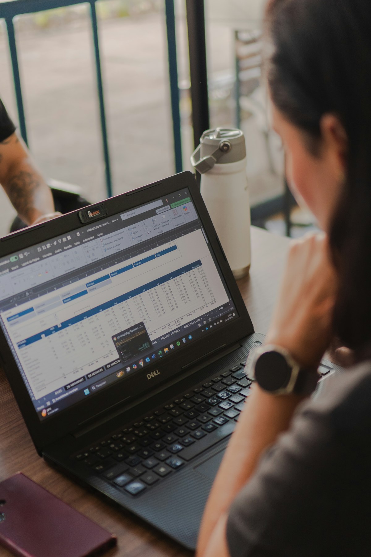 Office workspace with a laptop